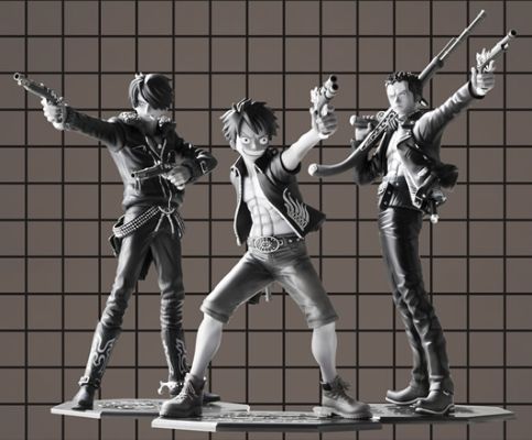 Door Painting Collection Figure 海贼王 モンキー･D･ルフィ The Three Musketeers 1.5 ver. 