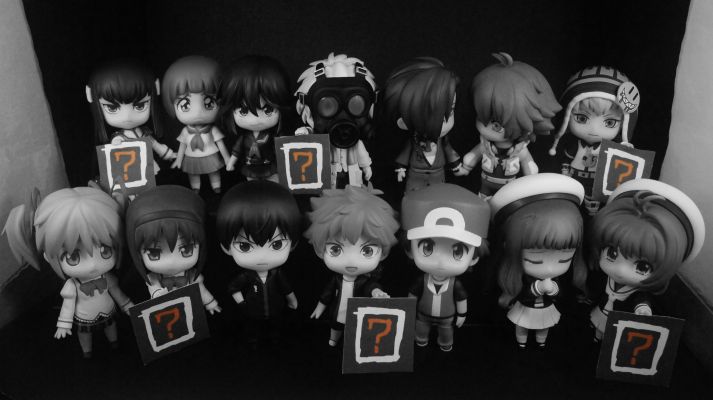 粘土人 #175 魔法少女小圆 鹿目圆香 & 丘比 学校统一的版本。