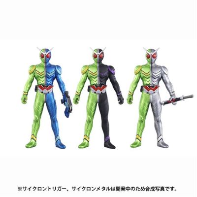 骑士英雄系列 假面骑士W(双骑) 假面骑士双旋风王牌 旋风形态3体套装