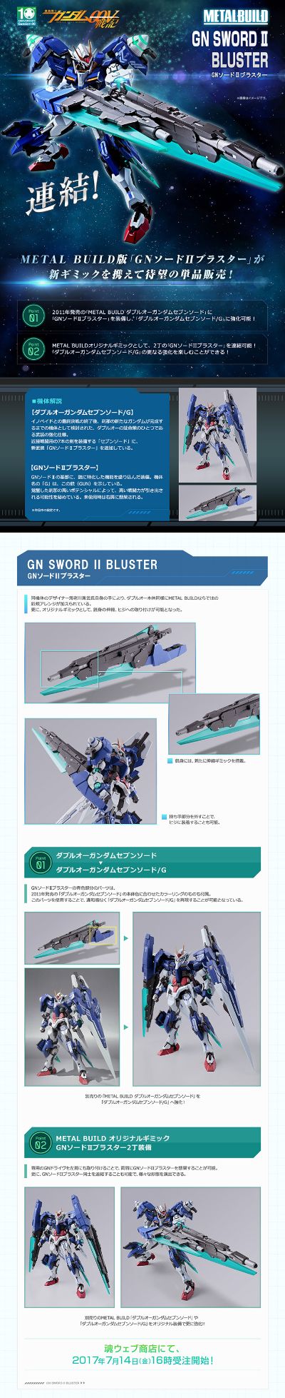 METAL BUILD 机动战士高达00V战记 GN剑II Blaster