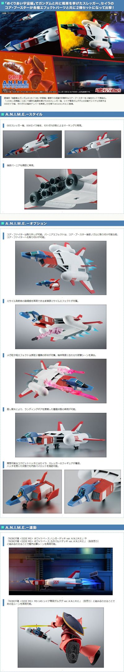 ROBOT魂＜SIDE MS＞ 机动战士高达 FF-X7-Bst 核心助推器 ver. A.N.I.M.E. ～斯雷卡005～