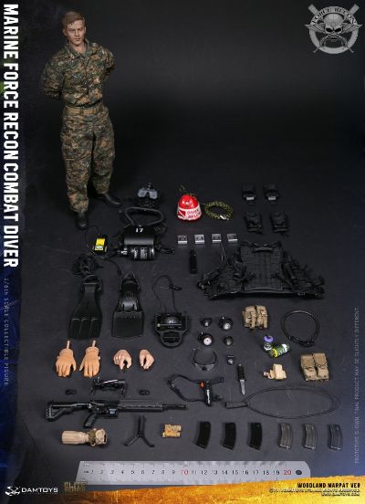 DAMTOYS 78055 1/6 USMC陆战队 武力侦察战斗潜水员 林地迷彩版
