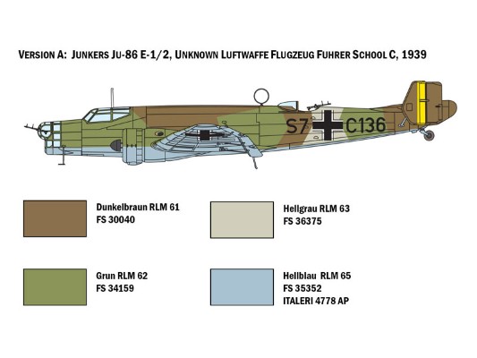 37191 1/72 德国 Ju86 E1/E2 轰炸机