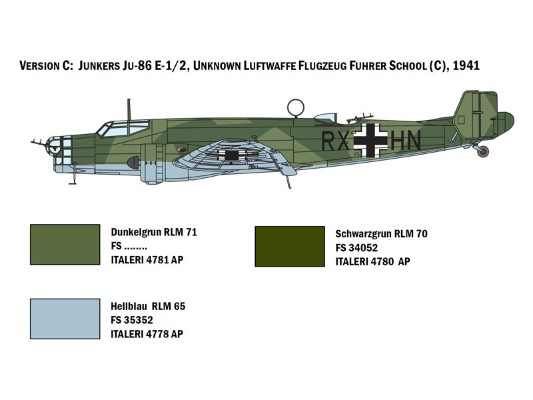 37191 1/72 德国 Ju86 E1/E2 轰炸机