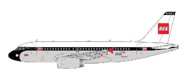 1/400 Gemini Jets 英国航空 (BEA livery) 空客 A319 G-EUPJ