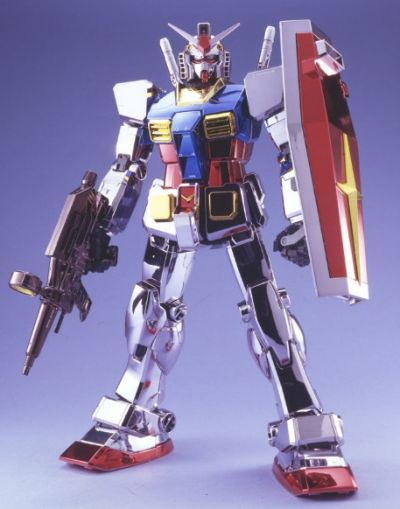 PG 机动战士高达 RX-78-2 高达&FF-X7 核心战机 Chrome Metallic Ver. 