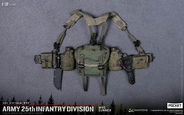 DAMTOYS PES010 1/12 口袋精英系列 美国陆军25步兵师 M60 机枪手