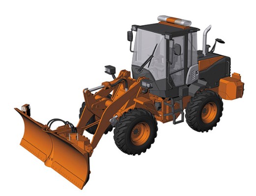 1/35 日立建机 Machinery Wheel Loader ZW100-6 多功能犁 除雪样式