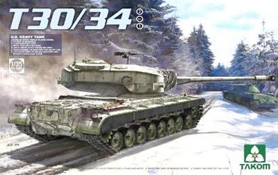 1/35 美国 重型坦克T30 / 34 原型车 2合1