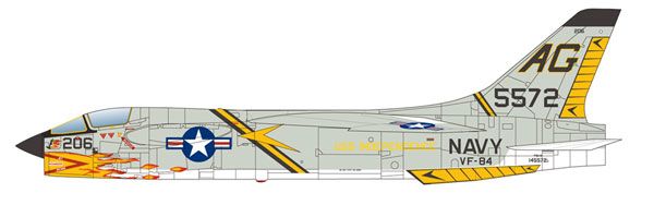 1/144 美国 F8U-2 舰载战斗机 十字军战士 “海盗旗中队” (2机SET)