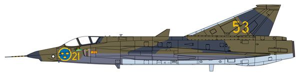 1/48 瑞典 萨博 J35/S35E/RF-35 龙 战斗机 