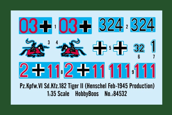 84532 1/35 战斗车辆系列 德国虎王重型坦克-亨舍尔炮塔45年2月生产型