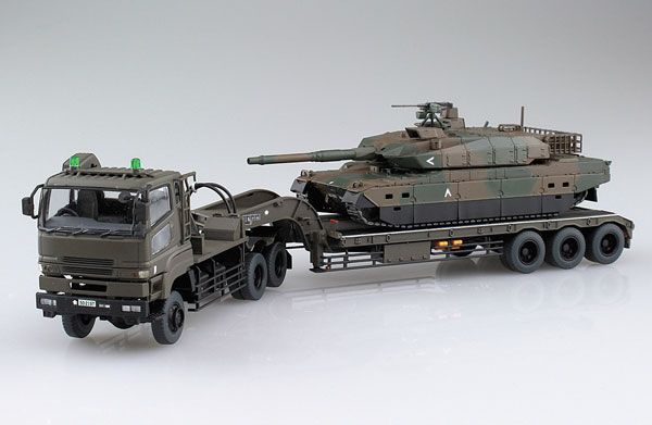 1/72 军模套件 No.16 日本陆上自卫队 10式主战坦克＆73式特大型半挂拖车