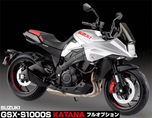 1/12 完成品摩托车 铃木 GSX-S1000S KATANA 全配件 金属神秘银色