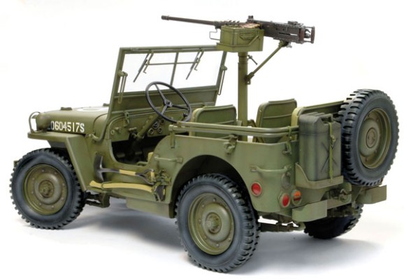 1/6 WW.II 美军 1/4吨 4×4卡车 附带白朗宁M2 .50机枪