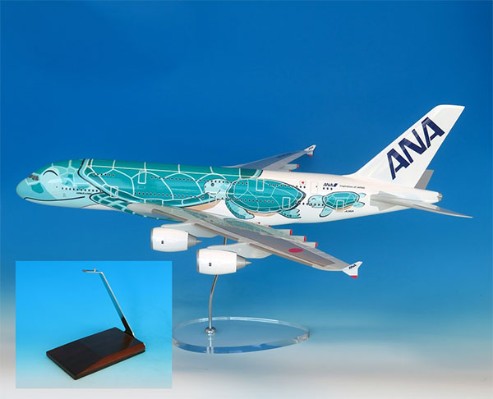 NH00100 1/100 A380 JA382A Emerald Green （不包含wifi整流罩＆木质展示底座）