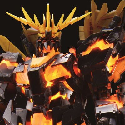 RG 1/144 高达基地专属商品 RX-0 独角兽高达二号机报丧女妖·命运女神（毁灭模式） （发光固态塑像）