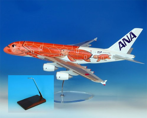 NH00101 1/100 A380 JA383A Sunset Orange Airbus Replica（不包含木质展示底座）