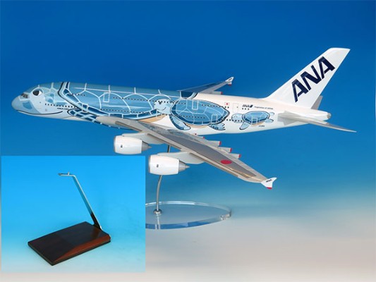 NH00099 1/100 A380 JA381A ANA Blue（不包含wifi整流罩＆木质展示底座）