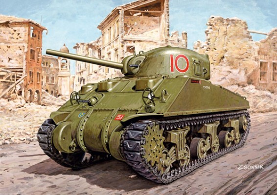 1/72 WW.II 英军 M4A4 谢尔曼轻型坦克 皇家轻骑兵团