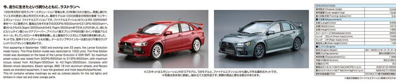 The Model Car No.2 1/24 三菱 CZ4A Lancer Evolution Final Edition '15