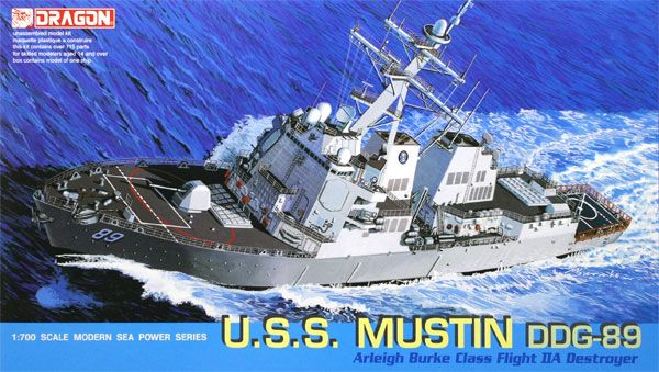 1/700 美国海军 阿利·伯克级 宙斯盾驱逐舰 马斯廷号 DDG-89