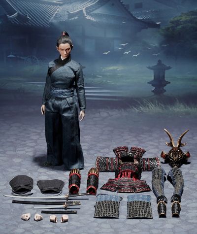 W002 女将系列 第二弹 蝴蝶盔女武士 A款黑甲普通版