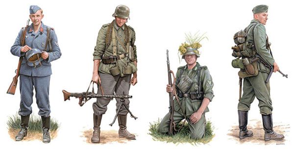 1/35 WW.II 德军步兵 向哈尔科夫进军 1942 ＆ 细节升级零件(装备品)