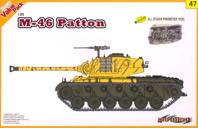 1/35 德国陆军 M46 巴顿中型坦克 +G.I.(1950 年釜山军事防线边界线) 4车组套装