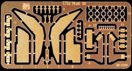 1/35 WW.II 德军 20mm 防空炮 Flak38 初期/ 后期生产型 (2in1) ＆Sd.Ah.51 拖车&炮兵