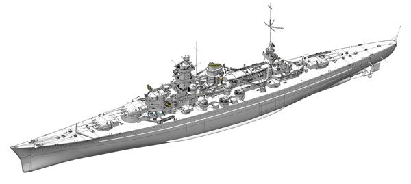 1/350 WW.II 德军 沙恩霍斯特 战列巡洋舰 1940 挪威公海