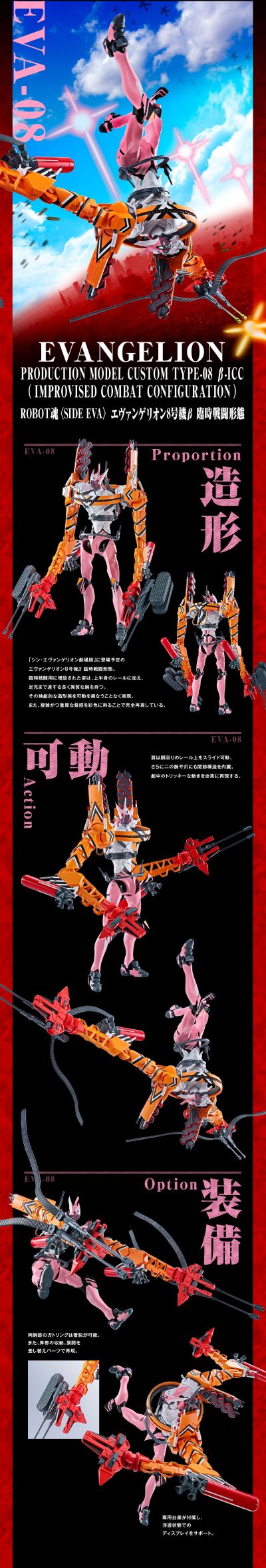 ROBOT魂＜SIDE EVA＞ 新世纪福音战士新剧场版：终 EVA8号机贝塔/β  临时战斗形态