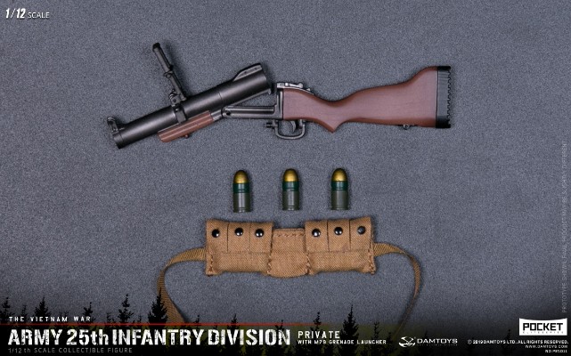 PES011 1/12 口袋精英系列 美国陆军25步兵师 新兵 M79 榴弹手