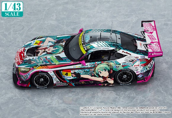 GOOD SMILE Racing 痛车 1/43 初音未来 AMG 2020 SUPER GT Okayama Test Ver.