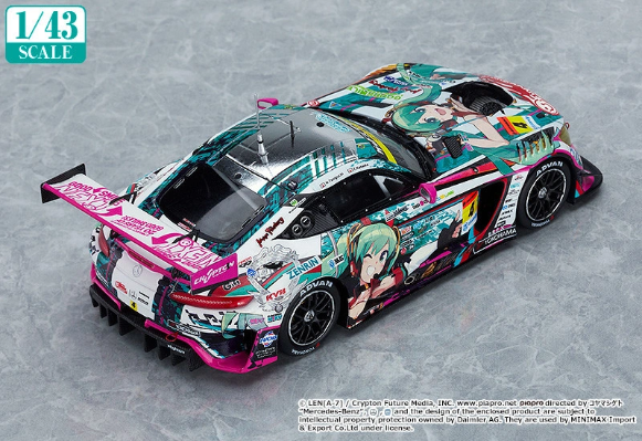 GOOD SMILE Racing 痛车 1/43 初音未来 AMG 2020 SUPER GT Okayama Test Ver.