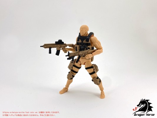 DH-E001AD 1/12可动人偶使用 装备套装A(突击) 沙漠Ver.