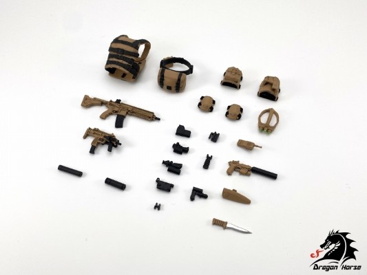 DH-E001BD 1/12可动人偶使用 装备套装B(幽灵) 沙漠Ver.