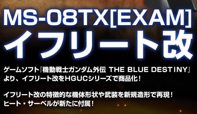 HGUC 机动战士高达外传 苍蓝宿命 MS-08TX[EXAM]伊弗利特改