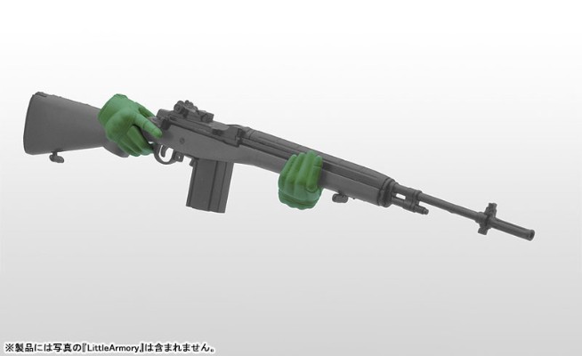 小军械库 [LAOP07]  figma用战术手套 2 左轮手枪套装「绿色」