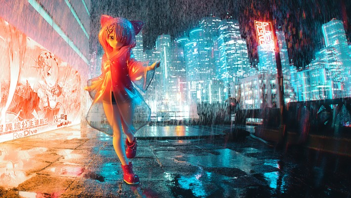 sega 超级景品 拉姆 雨季    赛博朋克ver.