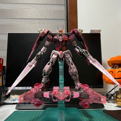 PG 机动战士高达00 GN-0000 00高达 &GN-0000 00高达&GN-0000 + GNR-010 00斩击强化模组 Trans-Am模式Raiser Clear Color Body