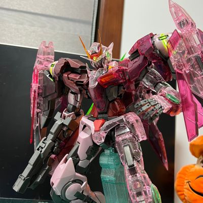 PG 机动战士高达00 GN-0000 00高达 &GN-0000 00高达&GN-0000 + GNR-010 00斩击强化模组 Trans-Am模式Raiser Clear Color Body