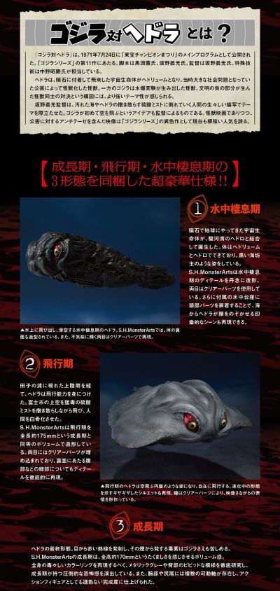 S.H.MonsterArts 哥斯拉对战黑多拉 黑多拉 50周年特别纪念套装