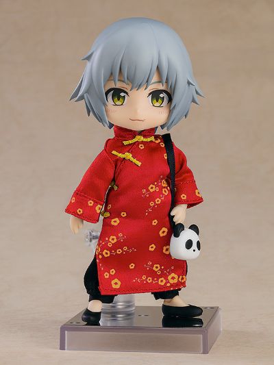 粘土娃 服装套装 长款唐装(红色/蓝色)
