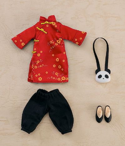 粘土娃 服装套装 长款唐装(红色/蓝色)