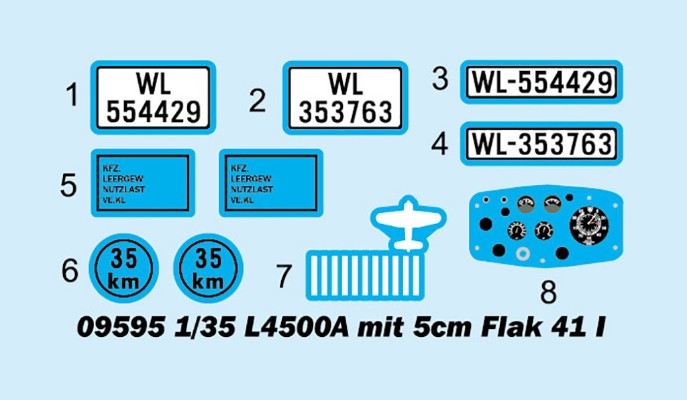 编号：09595 1/35 装甲车辆系列 L4500A 装甲车 搭载5cmFlak41防空炮I