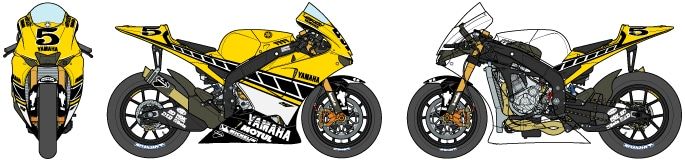 1/12 摩托车系列No.104 雅马哈  YZR-M1 50周年纪念 美国流行色版