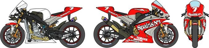 1/12 摩托车系列 No.100 雅马哈 YZR-M1 '04 No.7/No.33