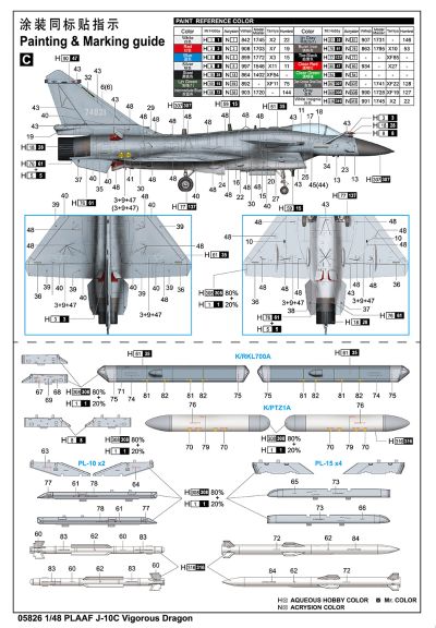 编号：05826 1/48 军用飞机系列 中国 歼十C “猛龙” 战斗机