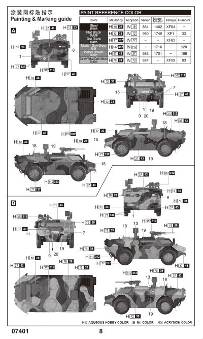编号：07401 1/72 装甲车辆系列 德国 “小狐” 轻型 装甲侦察车 （荷兰型）